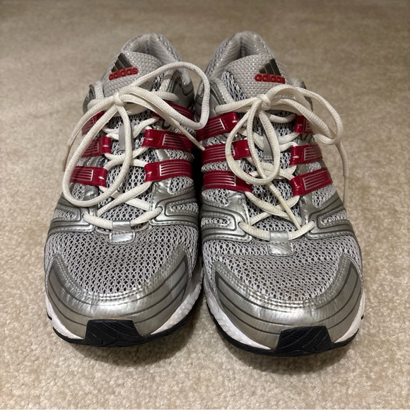 Adidas Adiprene Red Metallic Silver Running Athletic Shoes Sneakers Mens US 10 - Picture 2 of 15
